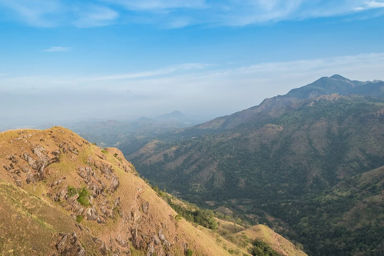 Little Adams Peak hiking viewpoint overlooking Ella Gap Sri Lanka