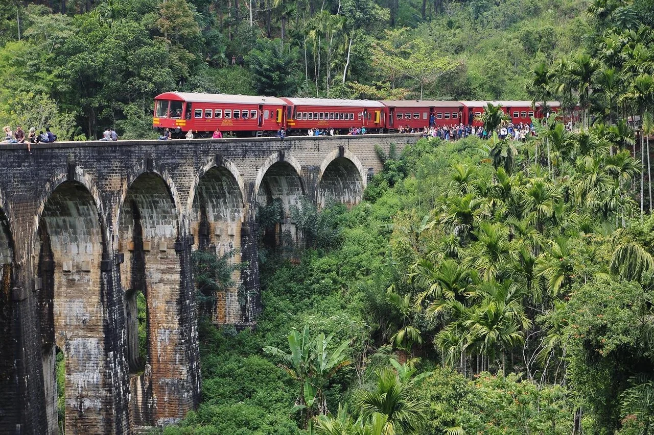Nine Arch Bridge Demodara near Ella Sri Lanka colonial railway viaduct