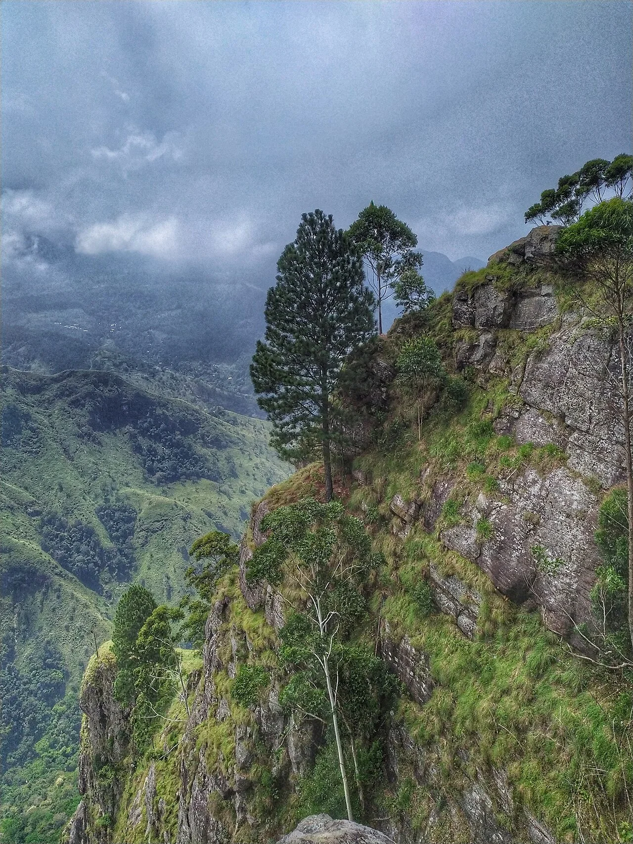 Ella Rock mountain hiking trail viewpoint in Ella Sri Lanka